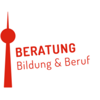 Logo der Bildungsberatung in der Farbe Rot mit dem Berliner Fernsehturm und dem Schriftzug "Beratung Bildung & Beruf"