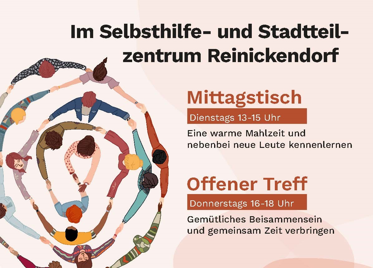Poster Mittagstisch und Offener Treff im Selbsthilfe- und Stadtteilzentrum Reinickendorf